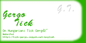 gergo tick business card